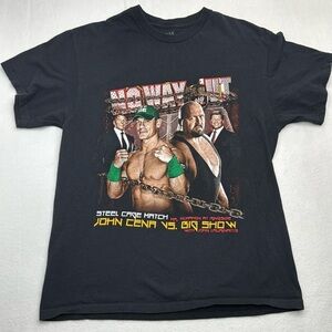 WWE No Way Out 2012 T-Shirt Large L Pay Per View John Cena vs. Big Show Black